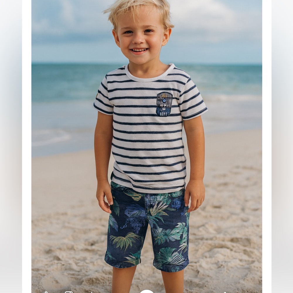🔥CATIMINI🔥 BOYS outfit Short T Shirt sz 4T CUTEST Luxury Price Firm!